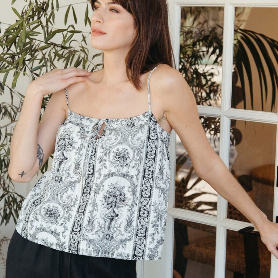 Sofia Top in Venetian Print