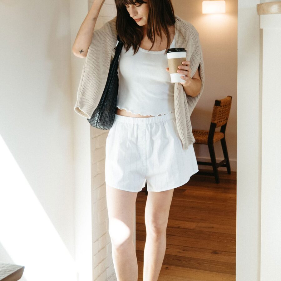 Marissa Short in White Poplin